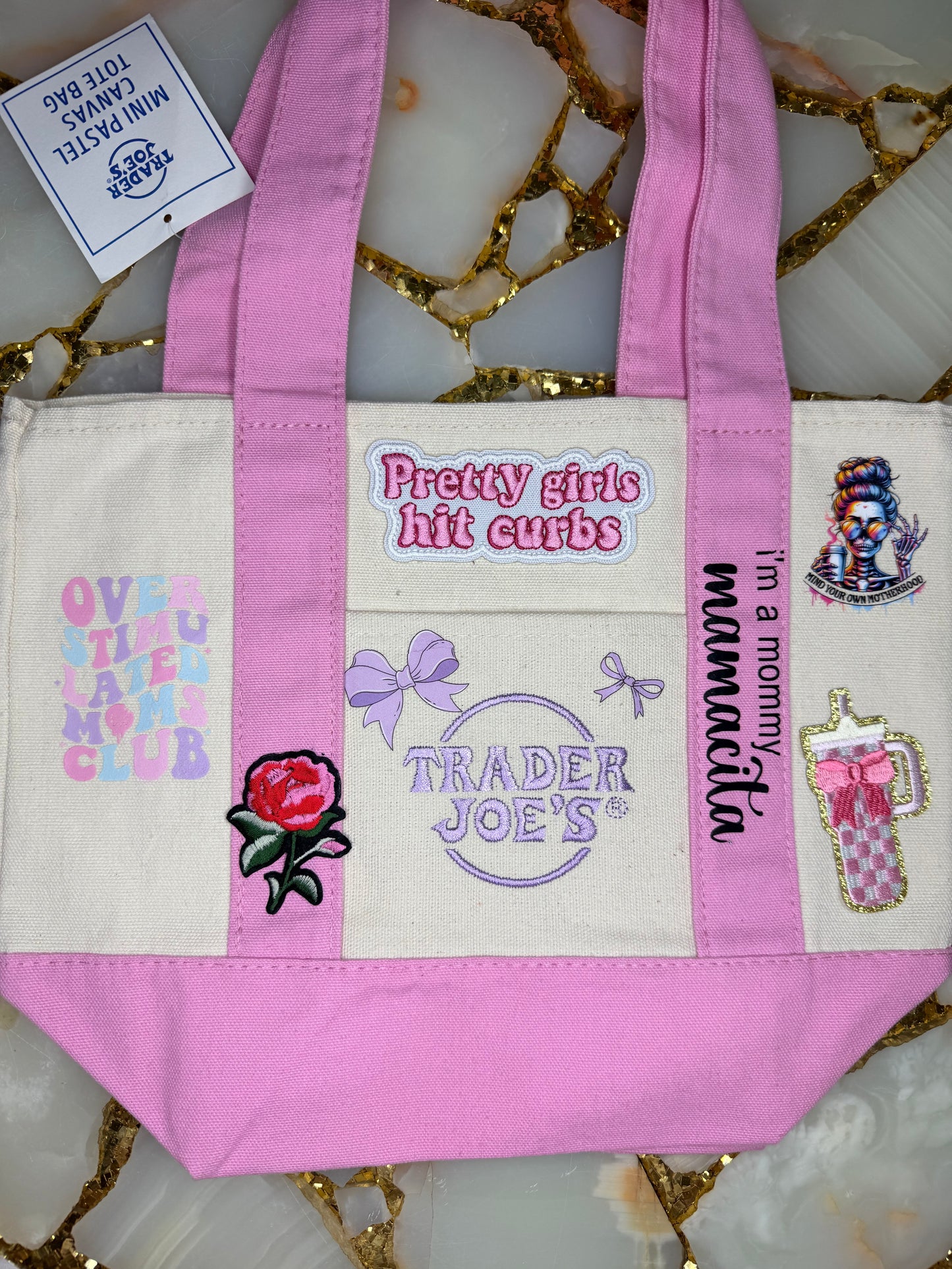 Customized girly tote bag