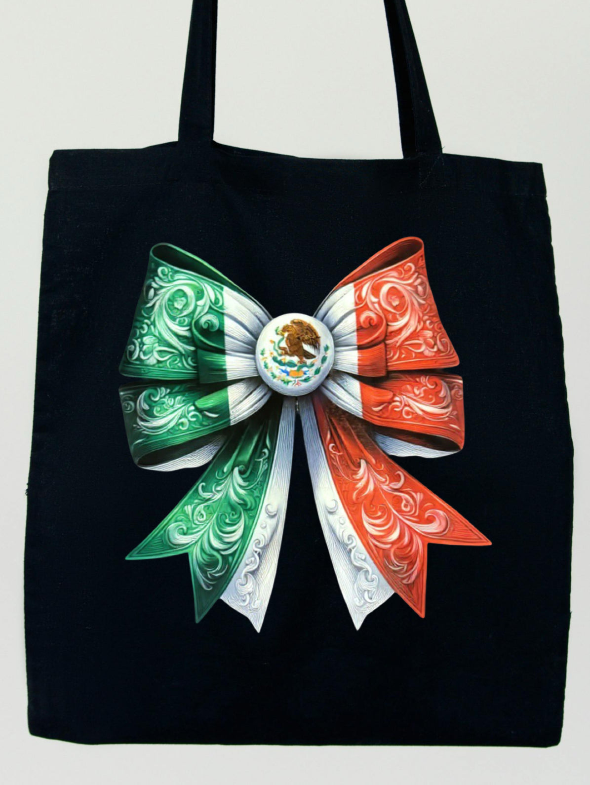 Black tote bag Mexican theme
