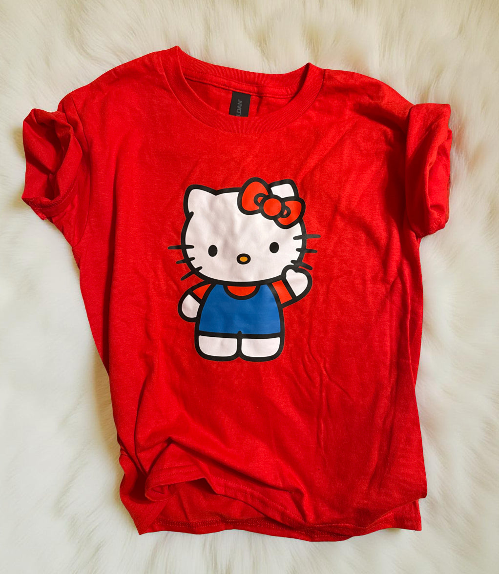 All red Classic HK kids Tshirt