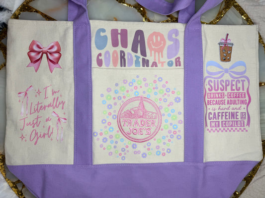 Large size canvas tote bag