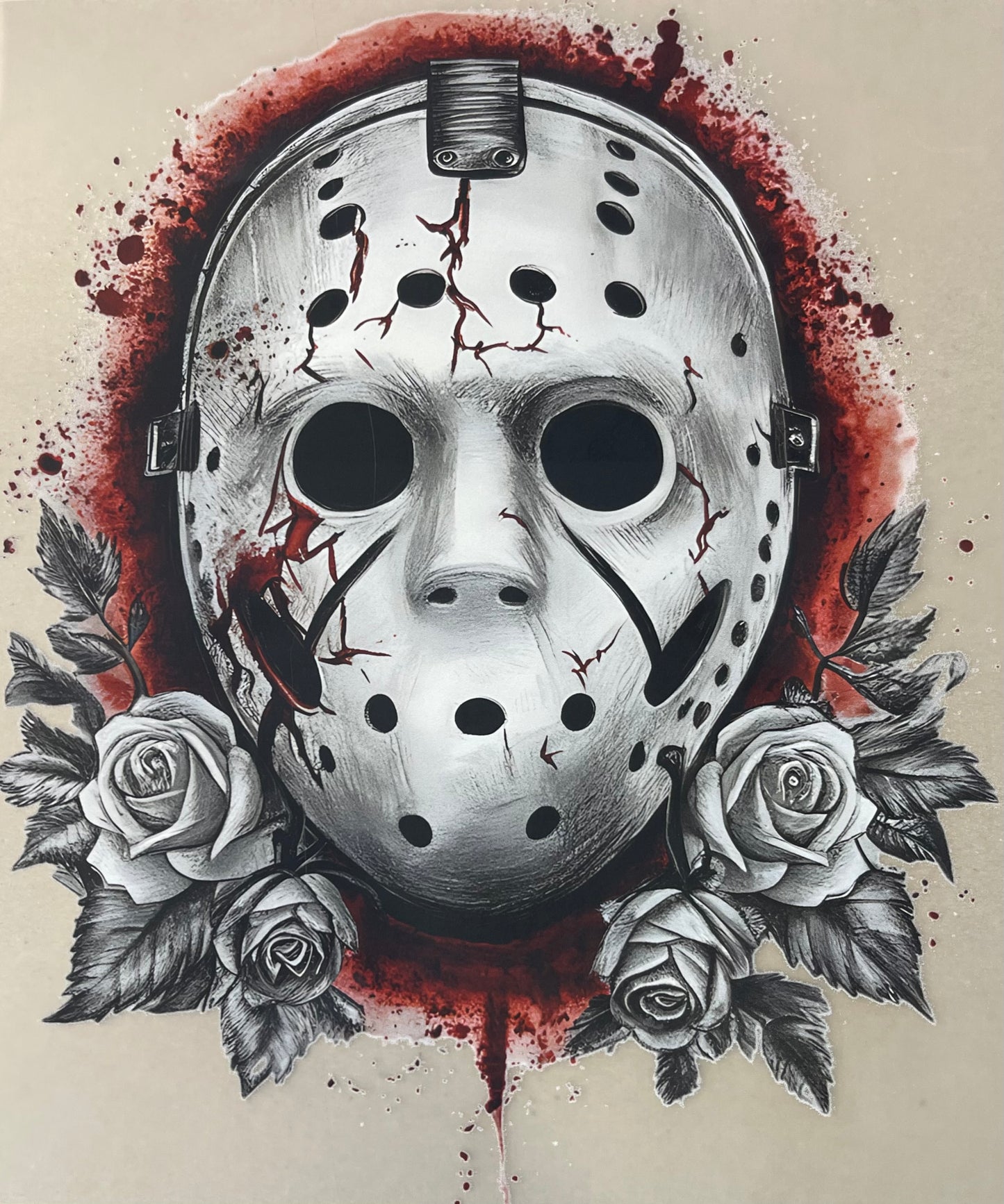 Jason mask with roses