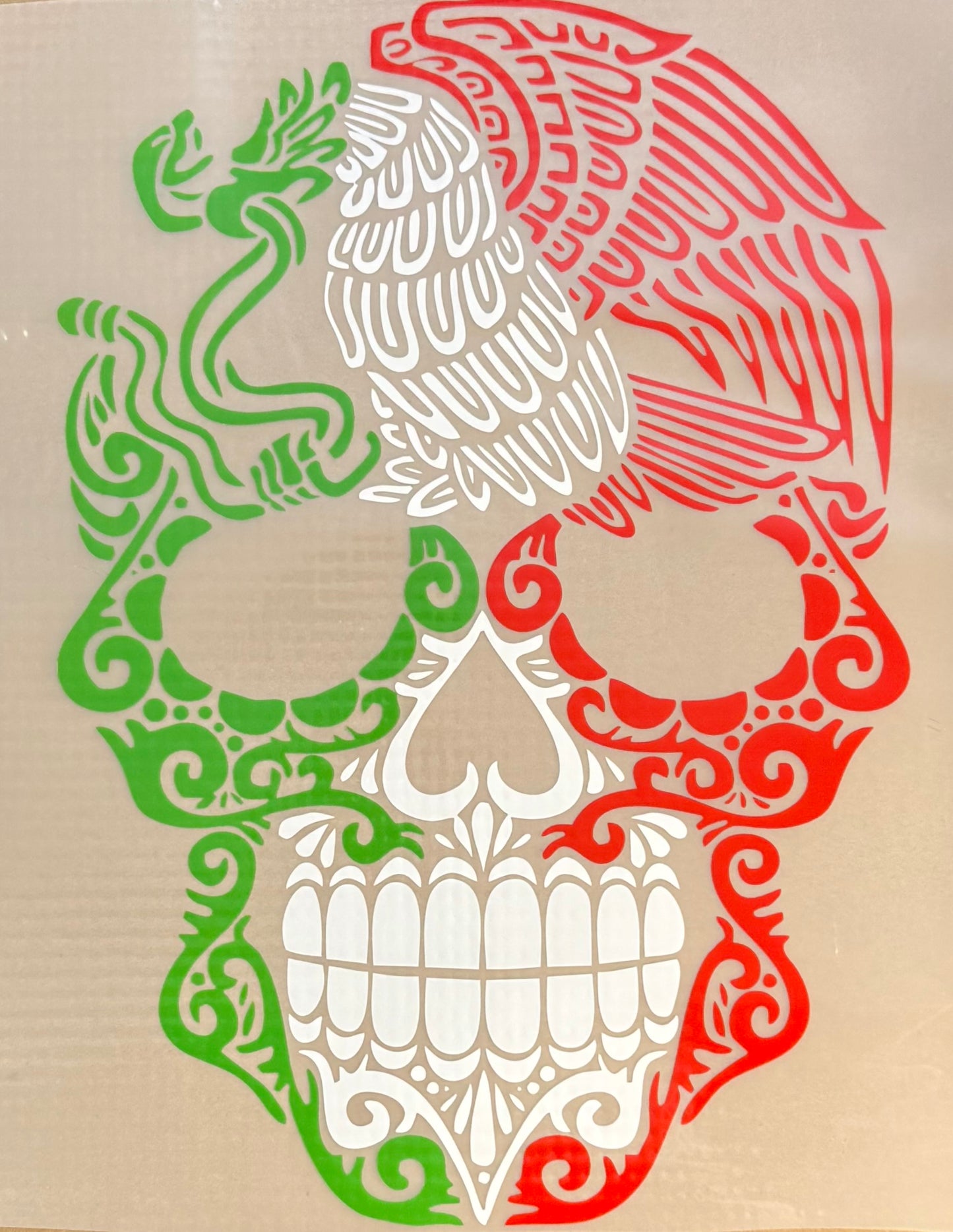 Mexican Flag skull